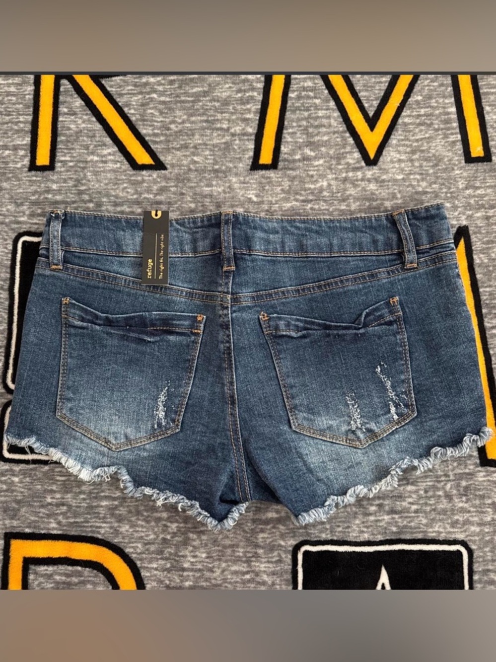 refuge Dark Blue Denim Shorts